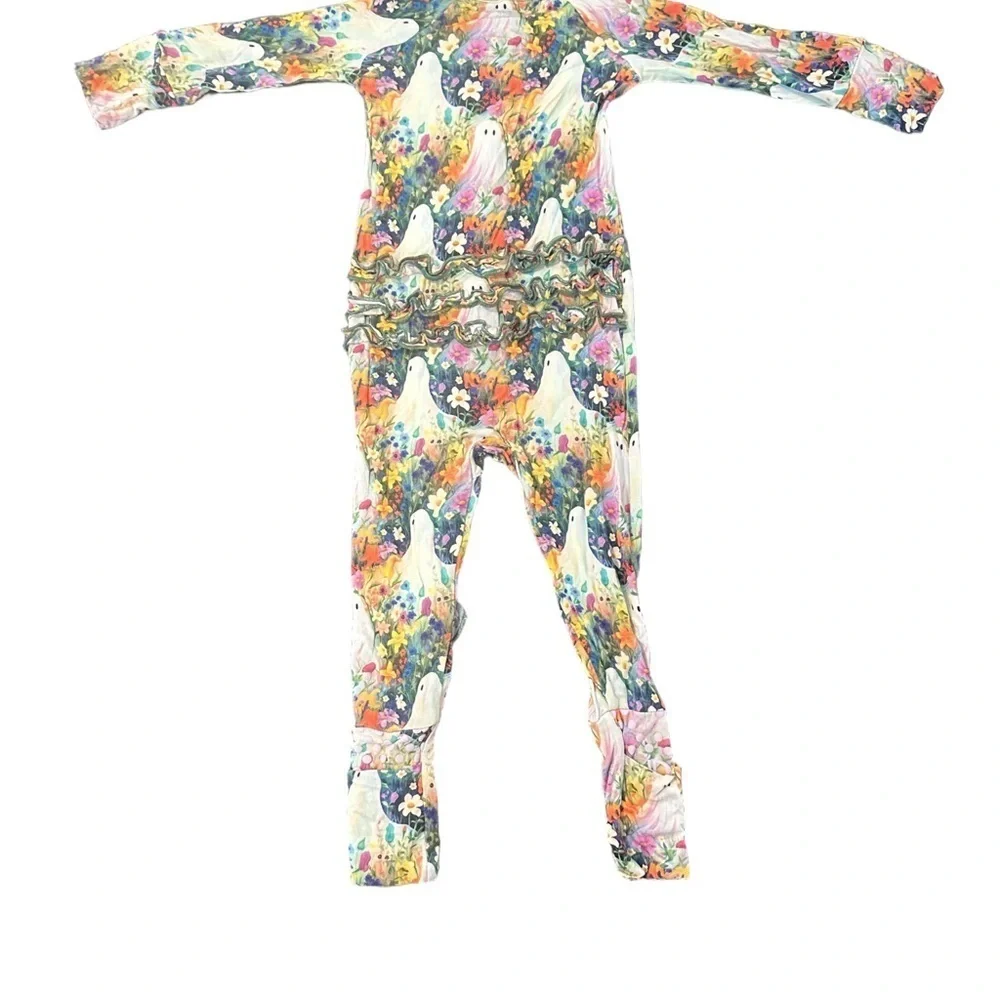 Floral Fantasy Halloween Kids Footie Pajama